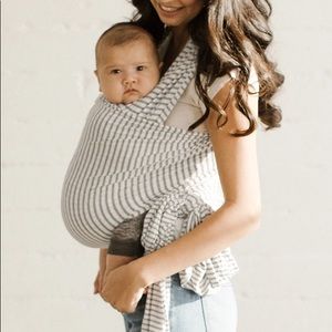 Solly baby wrap natural with gray stripe. Worn once, EUC.
